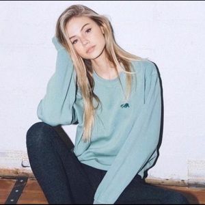Brandy Melville olive green crewneck